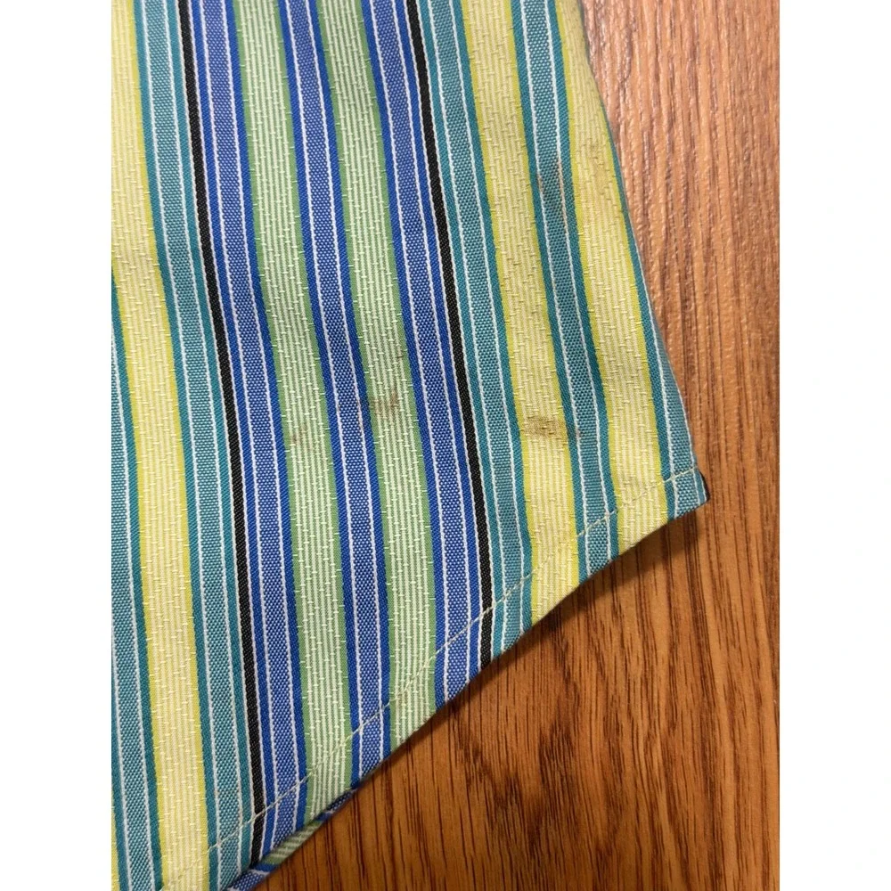 Robert Graham Shirt Mens Extra Large Striped Flip Cuff Classic Fit